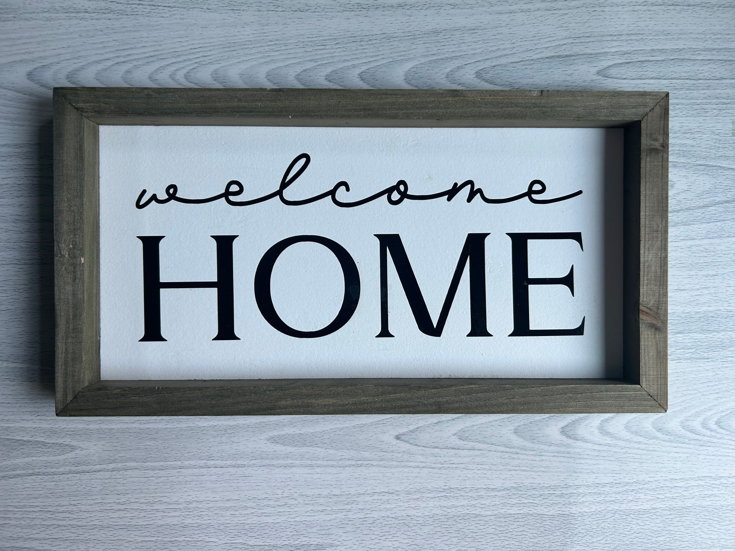 Welcome home sign